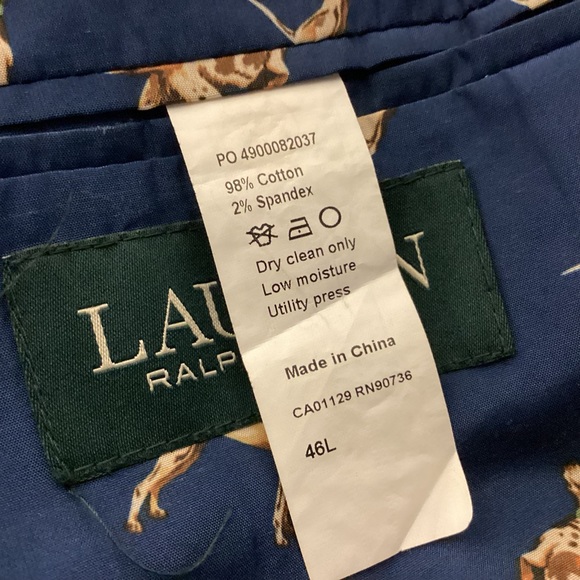 Lauren Ralph Lauren Mens Wale Corduroy Sports Jacket Size 46 long Blazer - Picture 9 of 11